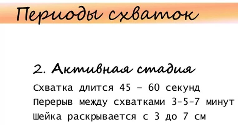 Схватки раз в минуту. Схватки через каждые 5 минут по 40 секунд. Интервал между схватками 5 минут. Схватки каждые 6 минут. Интервал между схватками 10 минут.