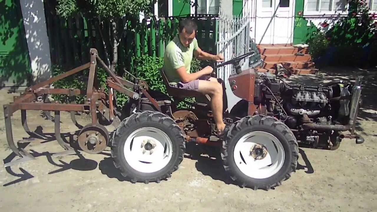 Как сделать мини мотоблок. Трактор переломка 4х4 двигатель т40. мини трактор 4x4 переломка. тракторы самоделки 4х4 переломки. самоделки трактор переломка 4.4.