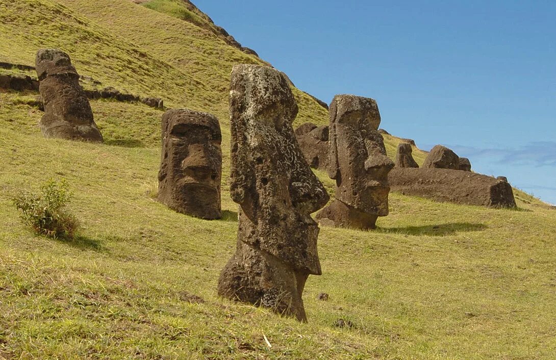 Рапа-Нуи остров. Остров Пасхи раскопки. Статуи острова Пасхи в полный рост. Рапа Нуи археология.