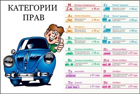 В отдельные категории можно