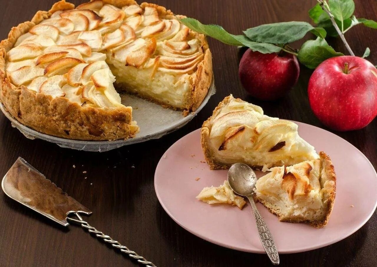 Рецепт легкого пирога с яблоками