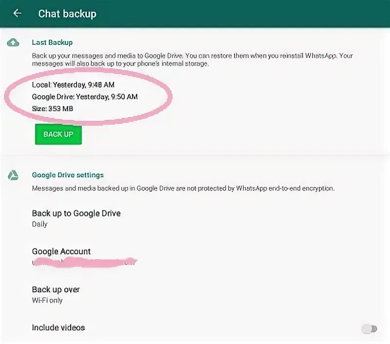 Chat backup. Chat backup