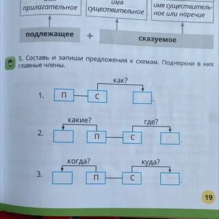 3 составь и запиши предложение к схеме