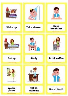 Daily routine flashcards