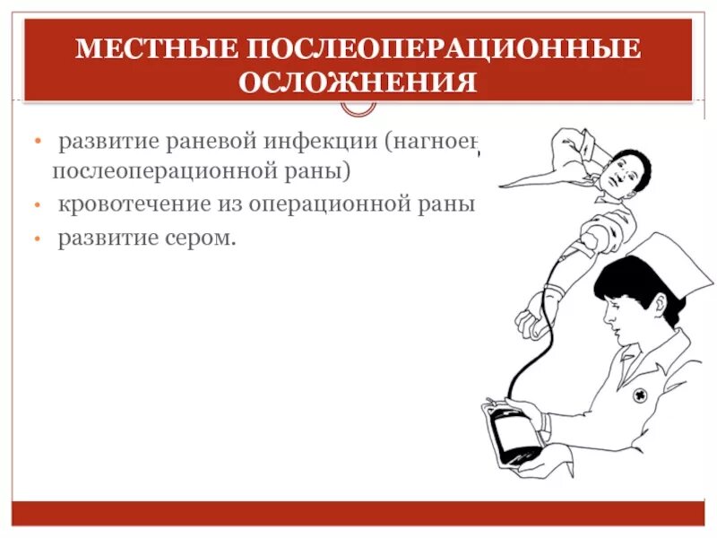 Осложнения со стороны операционных ран. Послеоперационные инфекционные осложнения. осложнения со стороны операционной раны. профилактика послеоперационных инфекционных осложнений. послеоперационные осложнения операционных ран.