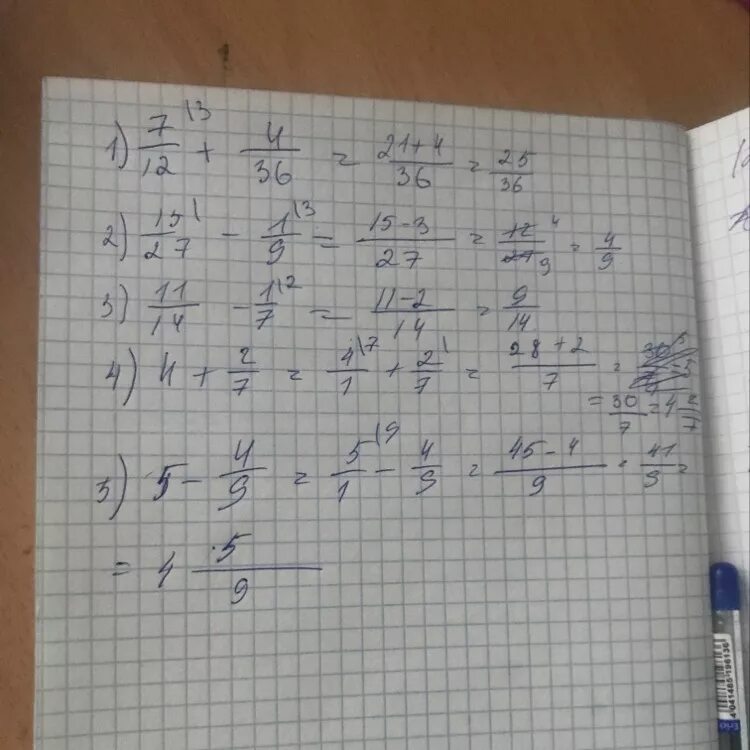 14 11 27 10 17 29. (3 1/4+0,25-1 5/24):(2 3/4-4 1/2-0,75):(-4 7/12) Столиком. ( 9-2 2/3*2 1/7): 2 4/21 Ответ. (2 3/5 - 1 1/2 + 4 3/10) * (6 7/12 * 6 - 5 1/10 * 5). Вычисли 2/5+4/15-1/3 5/6.