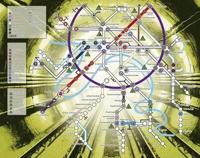 В среднем между станциями метро