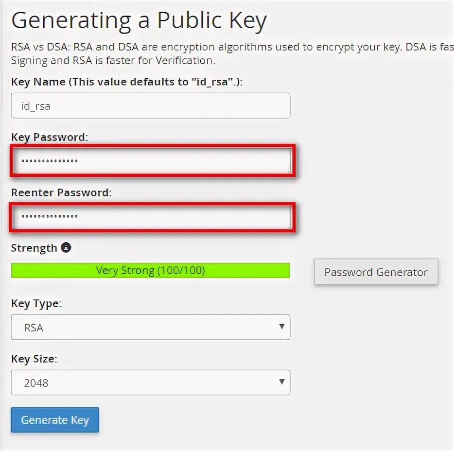 Your generate keys. Your generate keys
