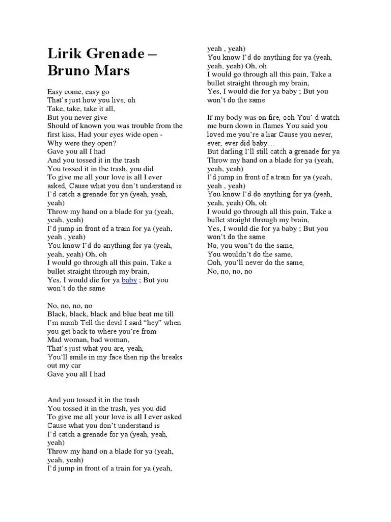 Grenade Bruno Mars перевод. Grenade Bruno Mars текст перевод. Trouble is a friend. Текст песни Grenade Bruno Mars. Текст песни гренада