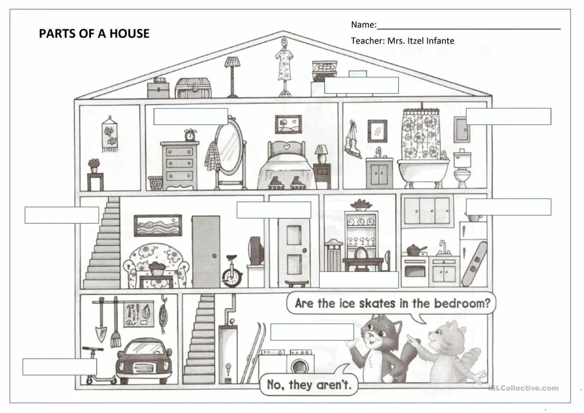 Тема мой дом на английском. Английский язык Parts of the House. Домик названия комнат на английском языке. Дом в разрезе. Комнаты в доме на английском для детей.