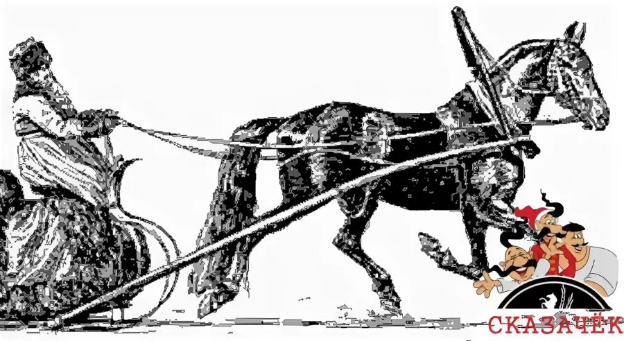 осетин извозчик неутомимо погонял лошадей