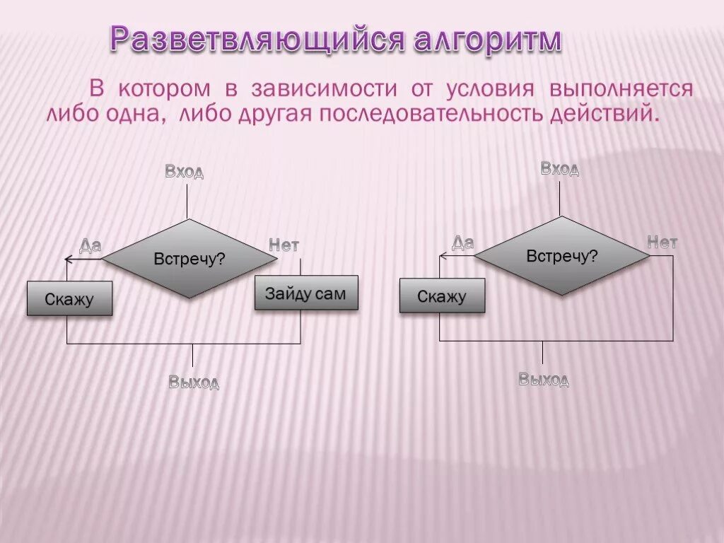 Алгоритм 6 класс. Что такое алгоритм в информатике 6 класс. Порядок разветвляющегося алгоритма. В разветвляющихся алгоритмах в зависимости от условия выполняется. Алгоритм действия в котором выполняются в зависимости от условия.