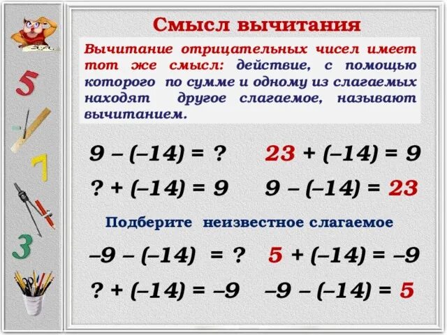 Правило сложения и вычитания отрицательных и положительных. Сложение и вычитание отрицательных чисел. Сложение и вычитание отрицательных и положительных чисел правило. Правила сложения и вычитания отрицательных и положительных чисел. Как решать примеры с знаками