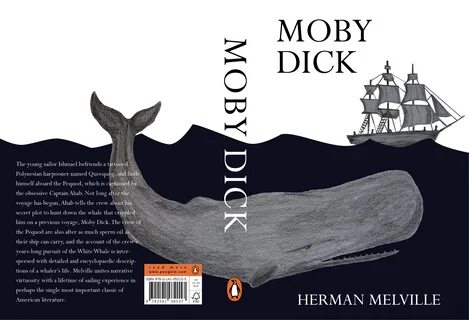 These are the two cover designs that I created for Moby Dick. 