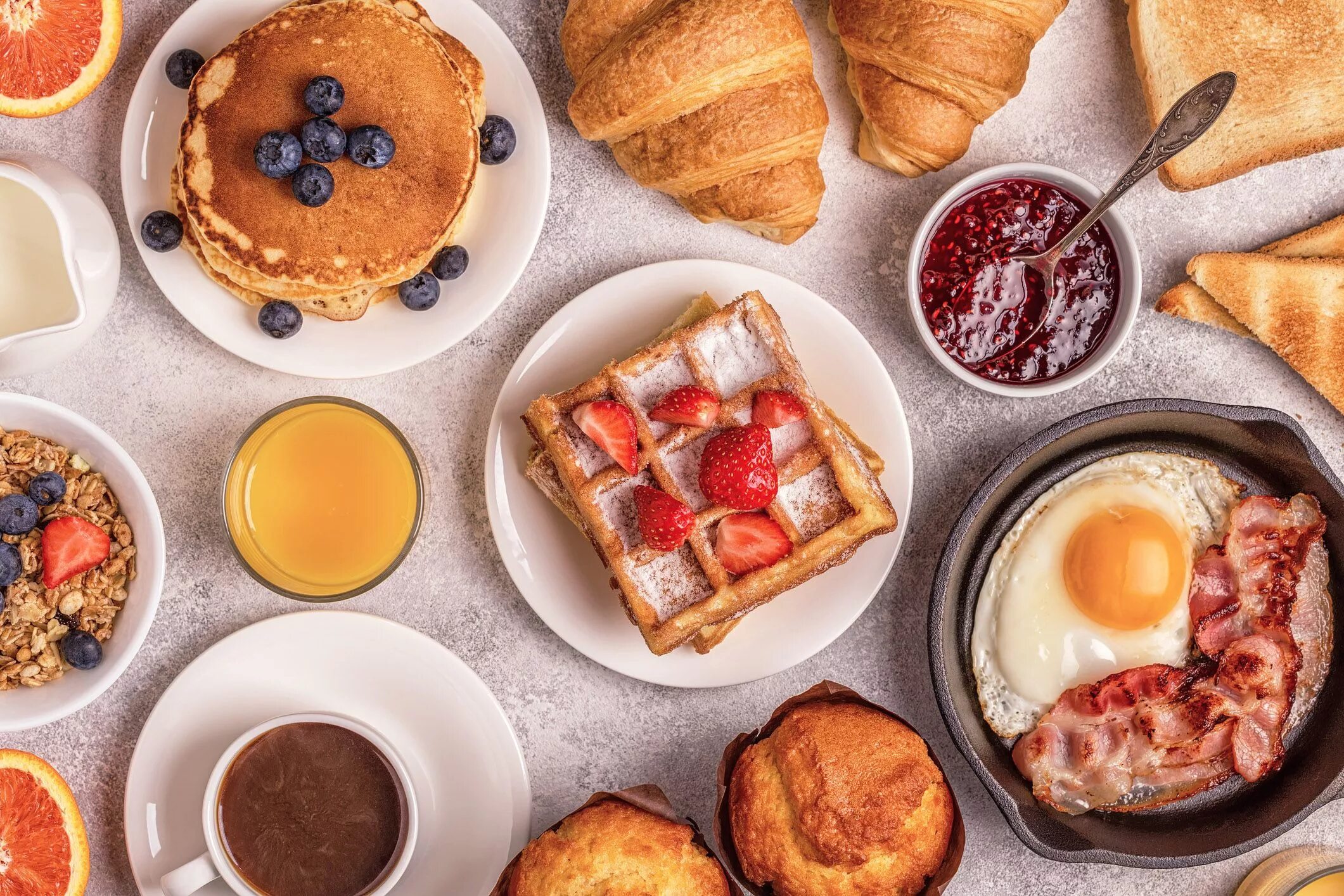 We made breakfast