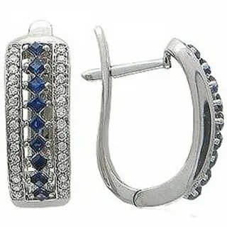 Серьги из белого золота 585 пробы