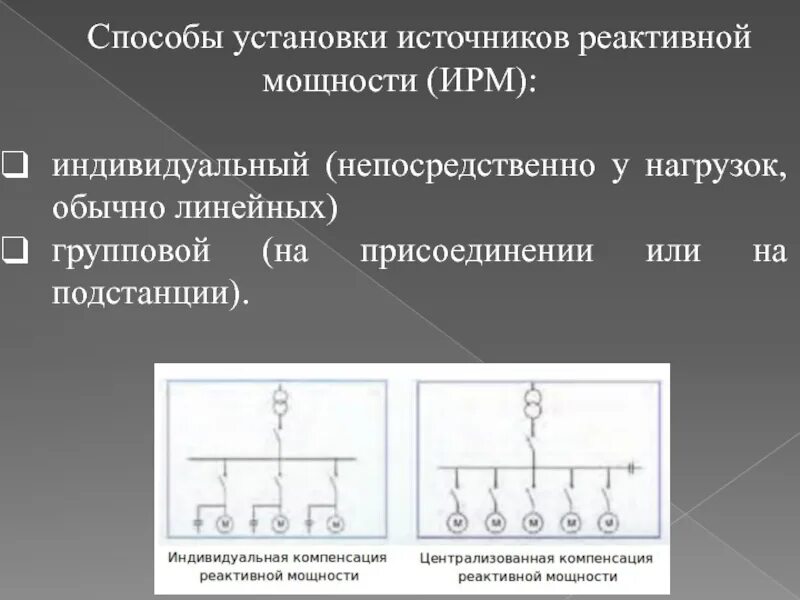 Компенсация реактивной мощности в электрических сетях 0. Схема компенсации реактивной мощности. Способы компенсации реактивной мощности. Централизованная компенсация. Установка компенсации реактивной мощности схема.
