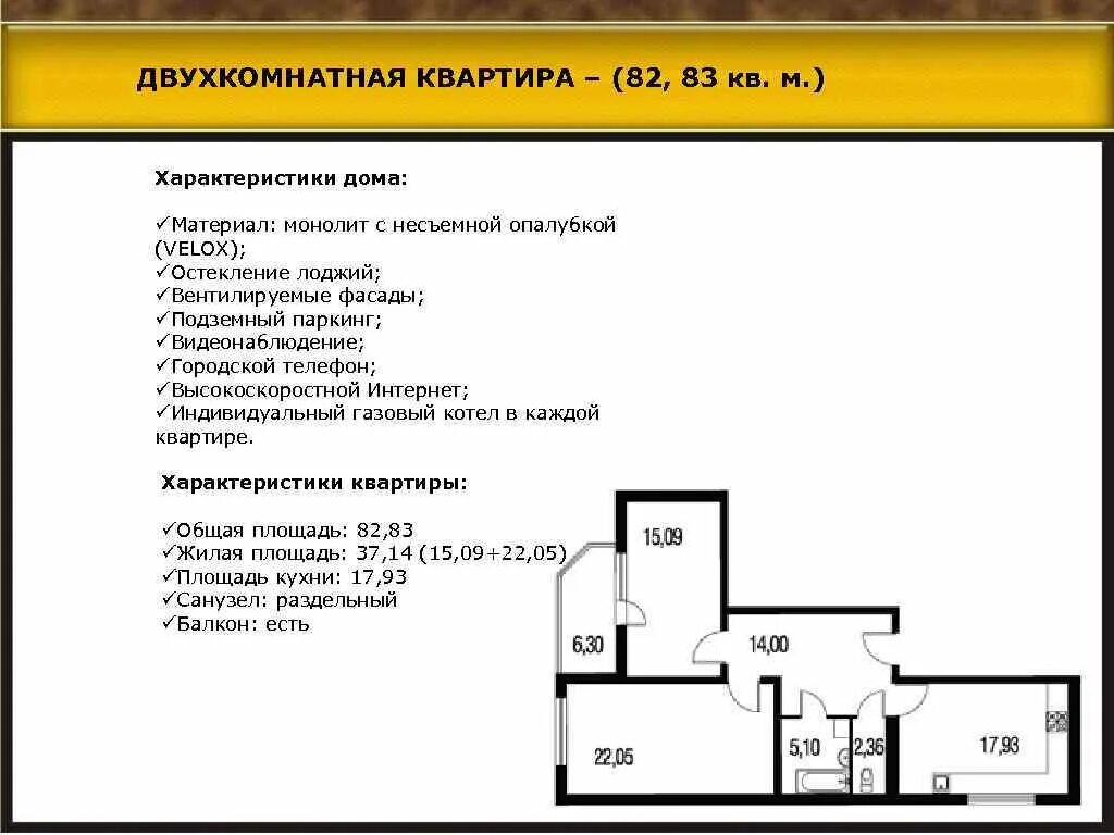 Общая характеристика жилого помещения