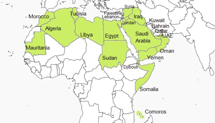 Арабский язык карта. Лига арабских государств карта. Панарабское государство.