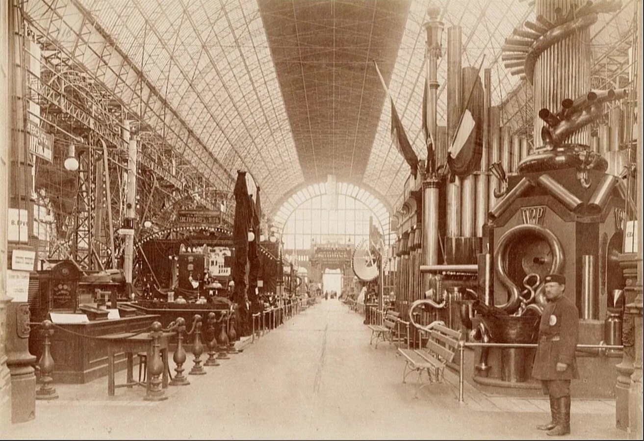 Выставка 19 века. Машинный отдел всемирная выставка 1896г нижний новгород. нижегородская ярмарка 1896 года царский павильон. всероссийская промышленная выставка 1896 н.новгород. ярмарки 19 век промышленные.