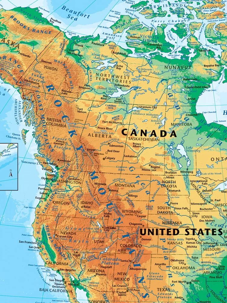 Горы скалистые горы на карте Северной Америки. Горы Кордильеры на карте Северной Америки. Каскадные горы США на карте. Скалистые горы на карте Северной Америки.