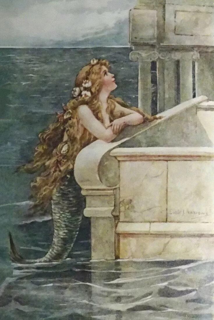 Тема сказки русалочка андерсена. Русалочка Андерсен. Hans Christian Andersen Mermaid. The little Mermaid by Hans Christian Andersen.