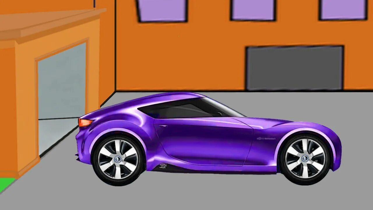 Видео собирают машинки. Гоночная машинка фиолетовая из мультика. Фиолетовая машинка из мультика про машинки. Машинки сборка для детей.