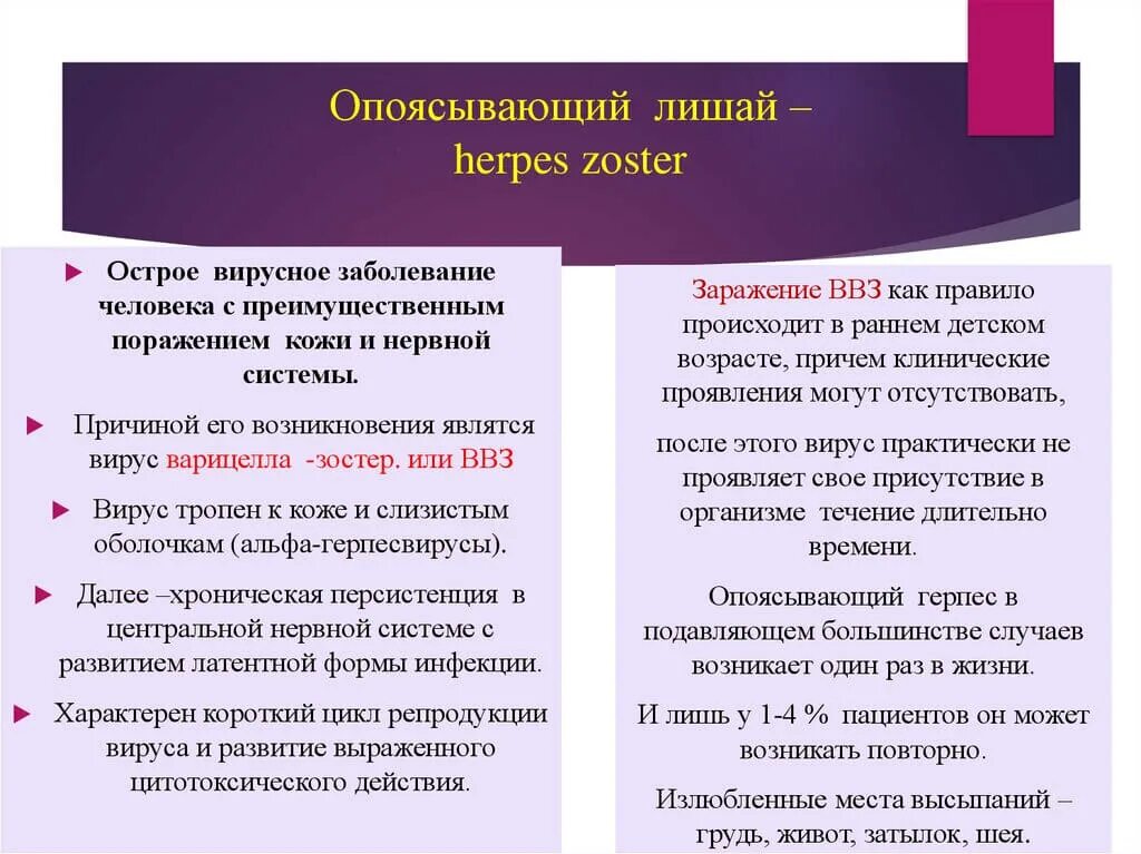 Лишай, виды лишая, лечение лишая, опоясывающий лишай или герпес, розовый лишай Д