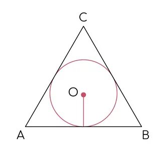 Задание № 1638: Найдите радиус окружности, вписанной в равносторонний треугольни