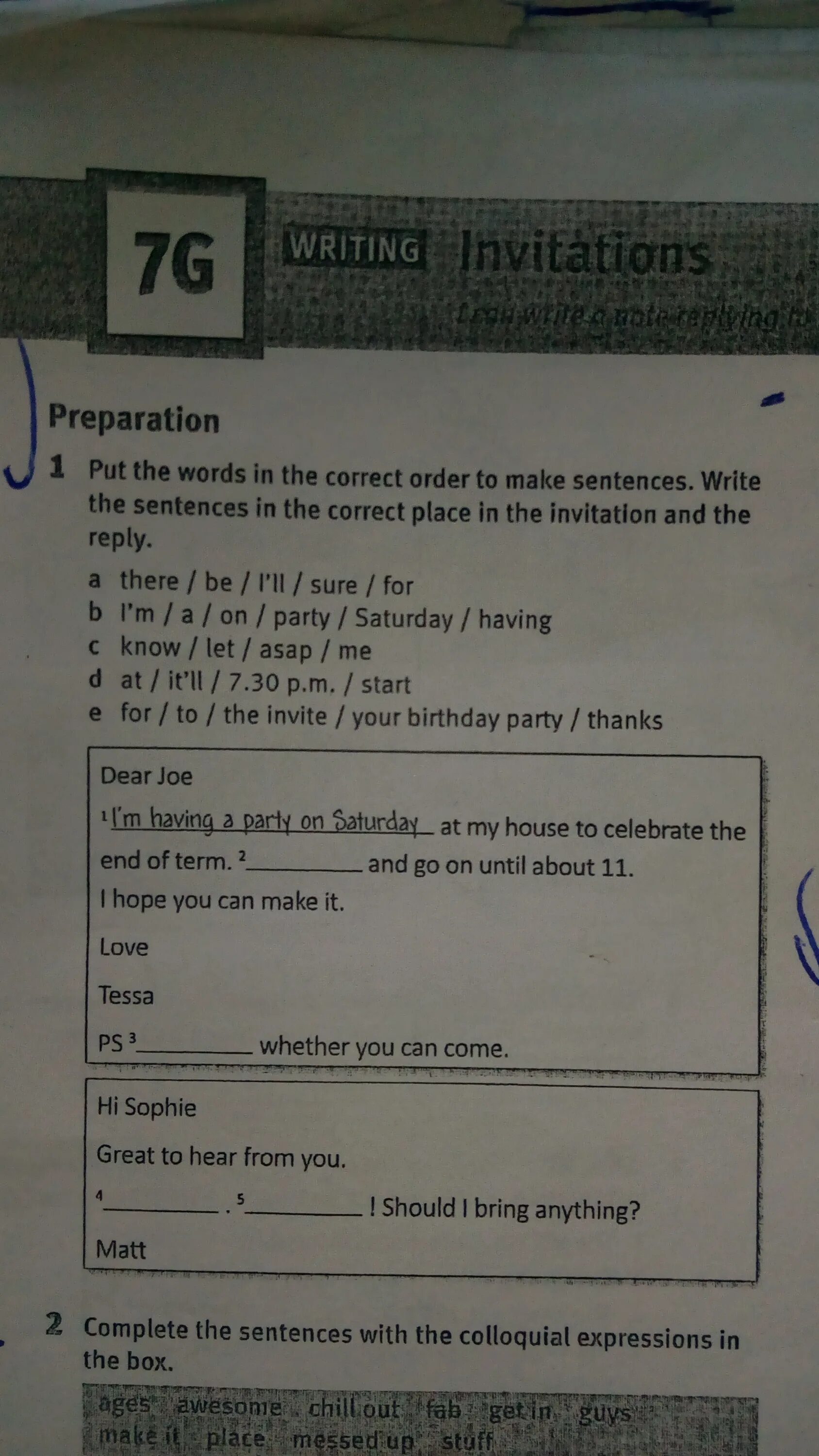 Write the Words in the correct order to make sentences. Put the Words in the correct order. Write the sentences in the correct order. Put the Words in the correct order to make sentences. 5 a put the sentences in order