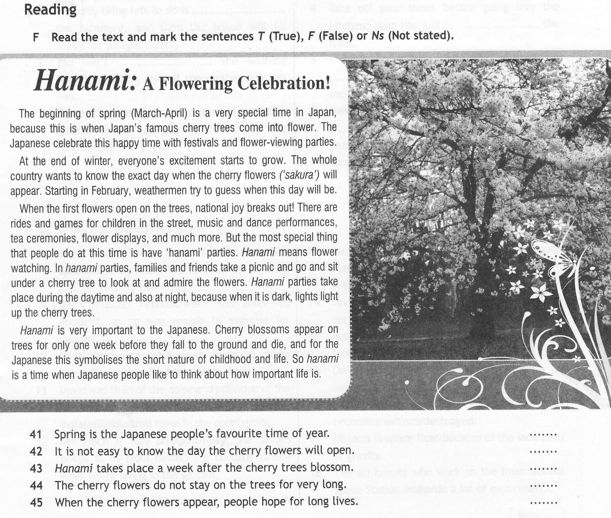 The beginning of spring march april is. Hanami a flowering celebration ответы true false. the tree and the flower текст впр ответы. the beginning of spring march-april is a very special time in japan because текст. spotlight 9 module 1 test.