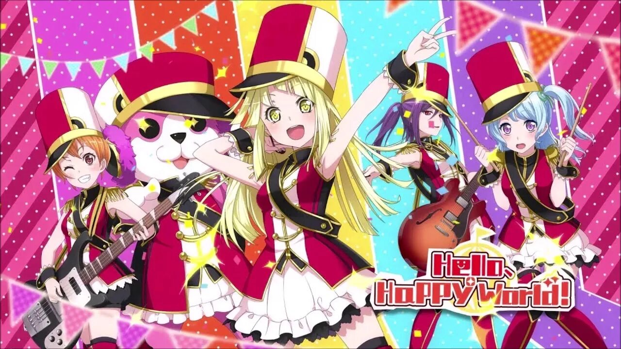 Hello happy. Hello happy world группа. hello happy world bandori. bang dream hello happy world. happy world аниме.