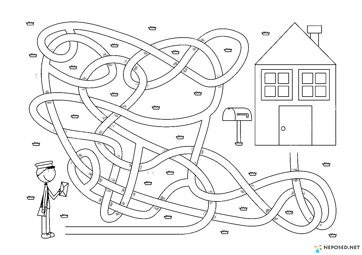 Найди дорогу или проложи ее сам. Лабиринты почтальон для детей. Лабиринт задания для дошкольников. Лабиринты профессии для дошкольников. Лабиринты для старших детей.