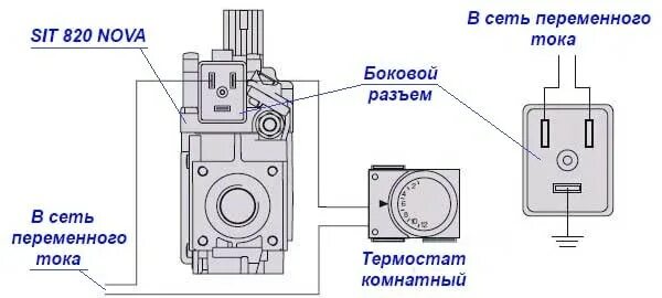 Схема sit. Схема подключения газового клапана сит 820 нова. схема котла лемакс с автоматикой 820 nova sit. схема подключения автоматики sit 820 nova. sit 820 nova комнатный термостат.