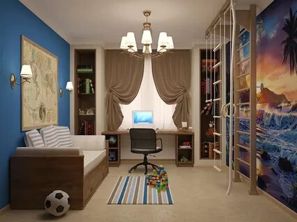 Бюджетная детская комната, дизайн небольшой комнаты для мальчика и девочк.....
