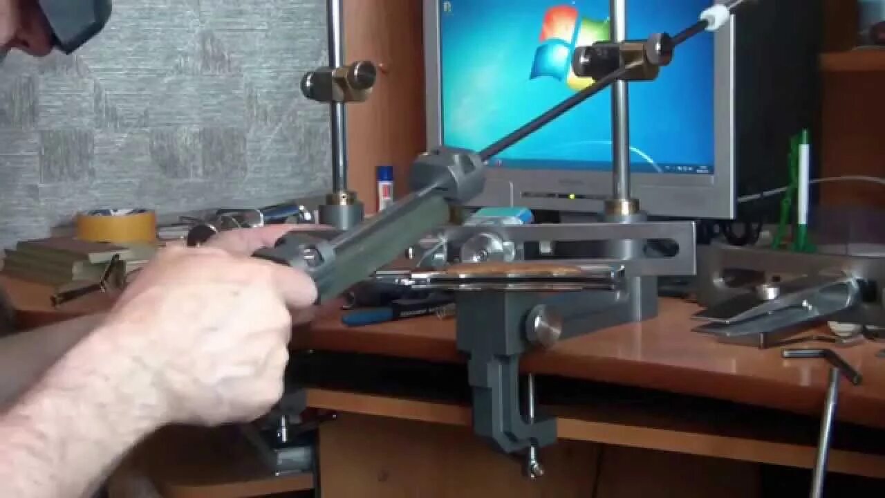 Как точить ножи на станке видео