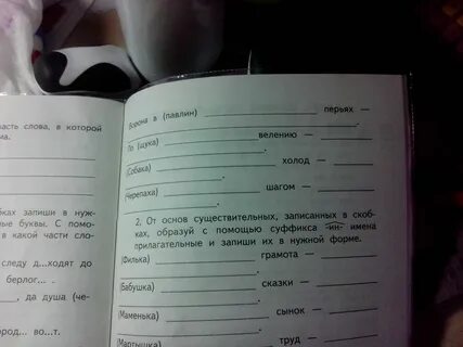Раскройте скобки образуйте существительные