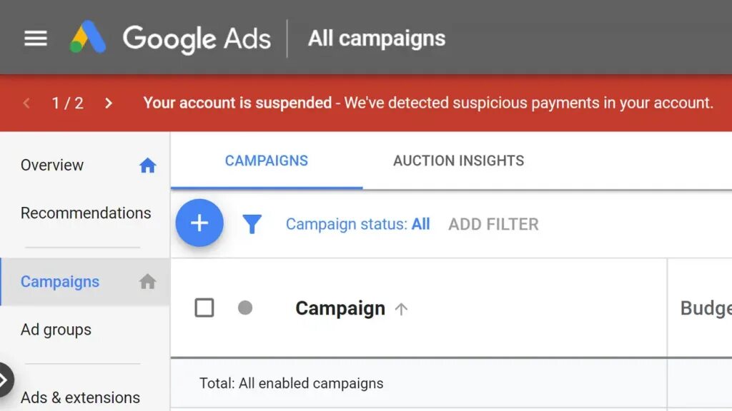 Blocking suspicious accounts. Google accounts. гугл адс. google ads suspended. suspended your account.