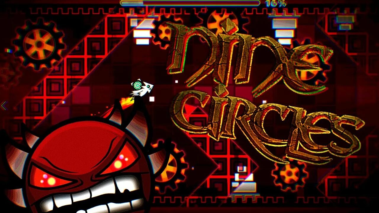 Nine circles 100%. Найн серклс геометрии даш. Nine circles geometry dash. Найн серклс геометрии даш. Спам уровни в геометри даш.