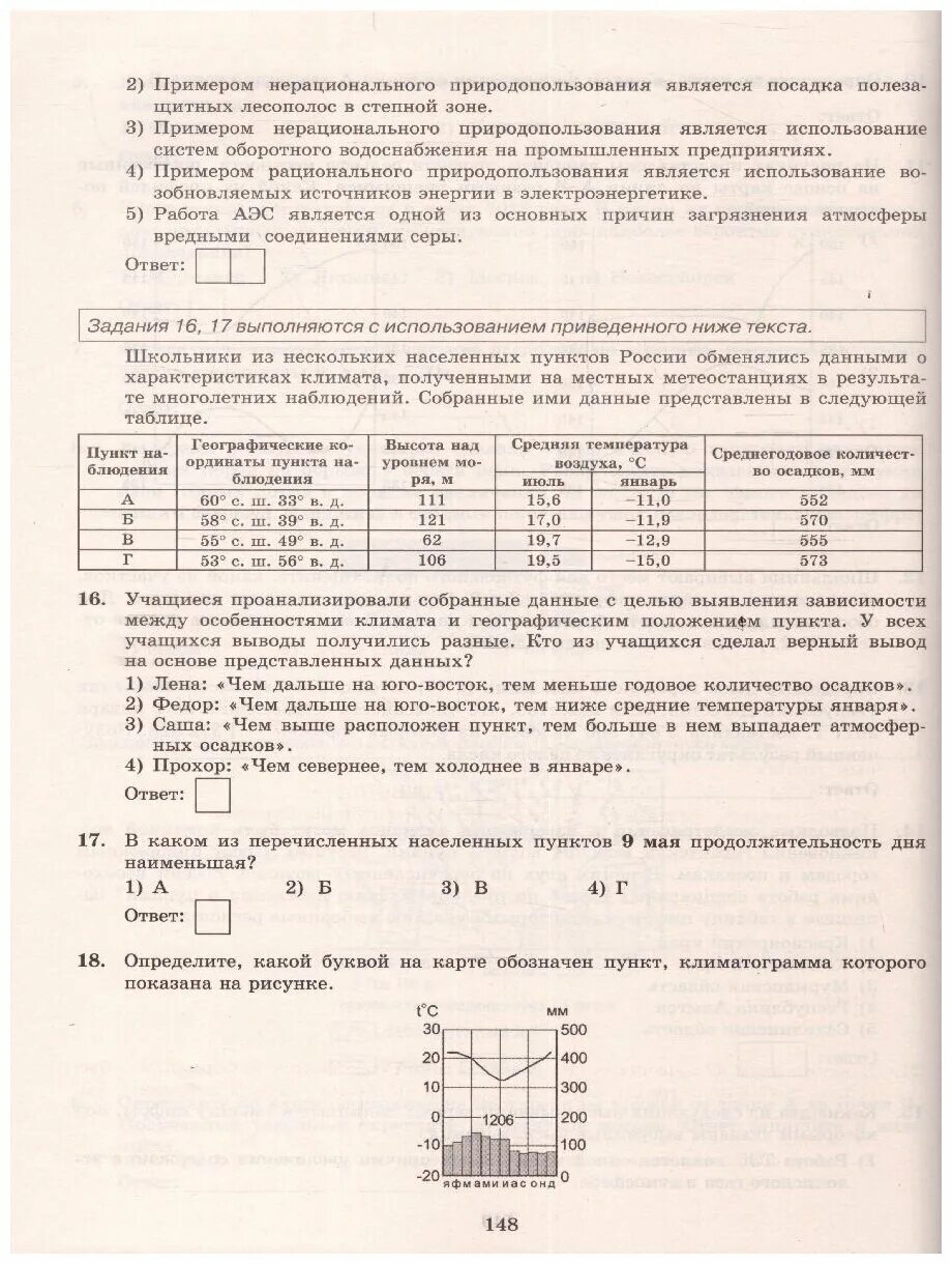 Огэ география 23 вариант