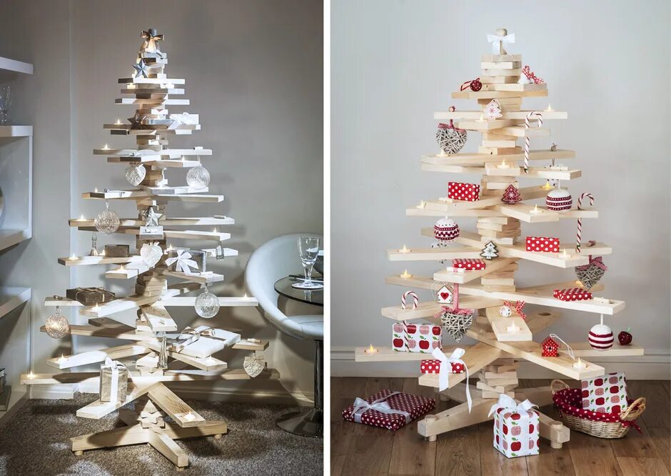 Креативная елка. Креативное украшение елки. Оригинальная елка. Оригинальные новогодние елки. Новогодние украшения на стену.