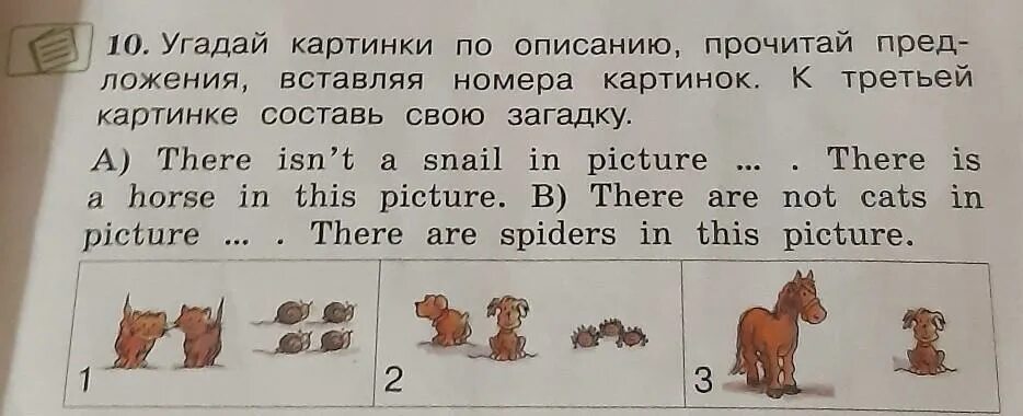 Попробуй прочитай. Угадай по описанию. Вставь номера рисунков. Картинка Угадай по описанию. There isn t a cat