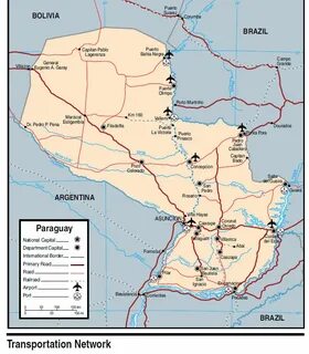 Карта парагвая