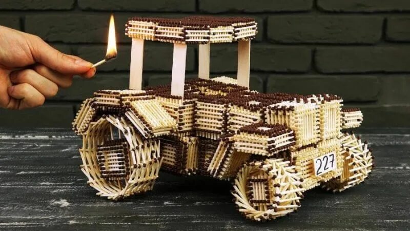 Поделки из спичек фото