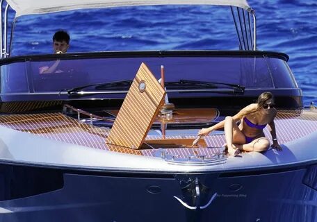 Charlotte Sine & Charles Leclerc are Seen on Their Boat in Monaco (25 P...