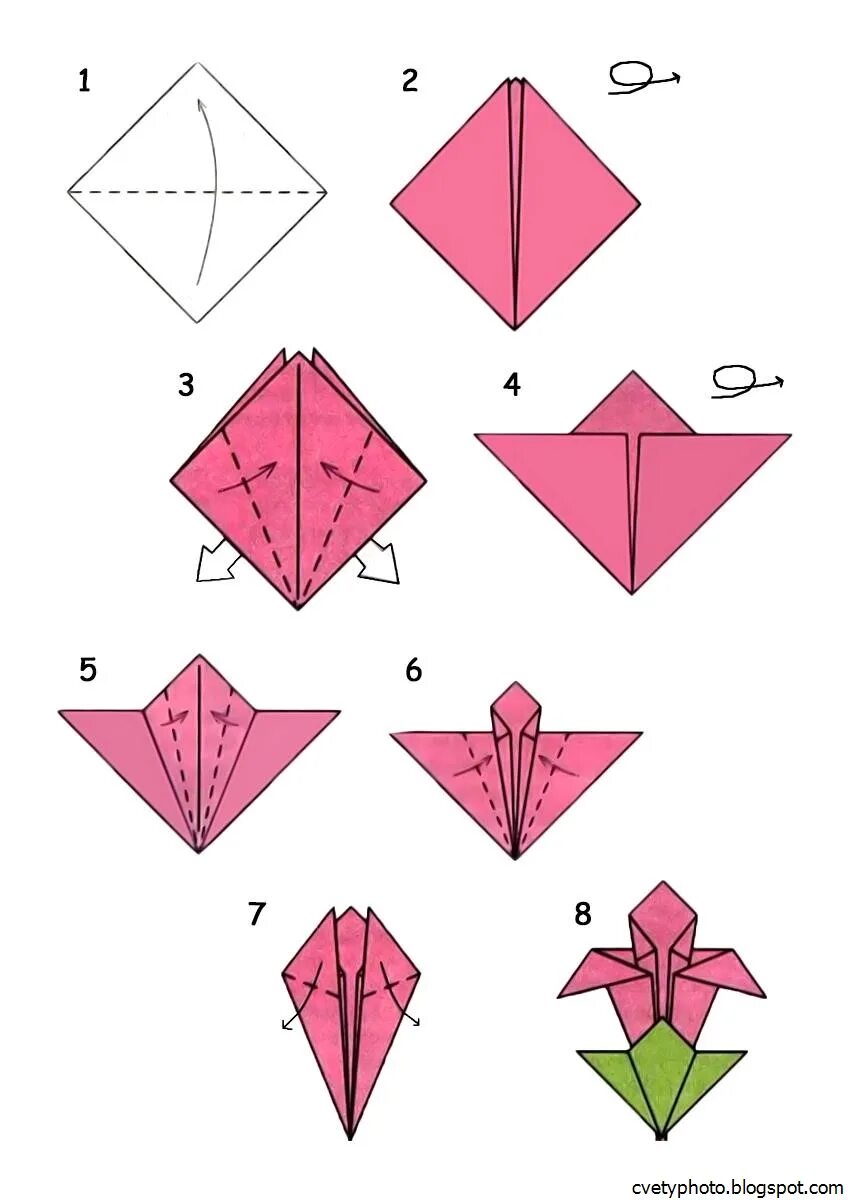 Пошаговое оригами цветка. Оригами на день рождения. Интересные оригами на день рождения. Оригами на день рождения маме.