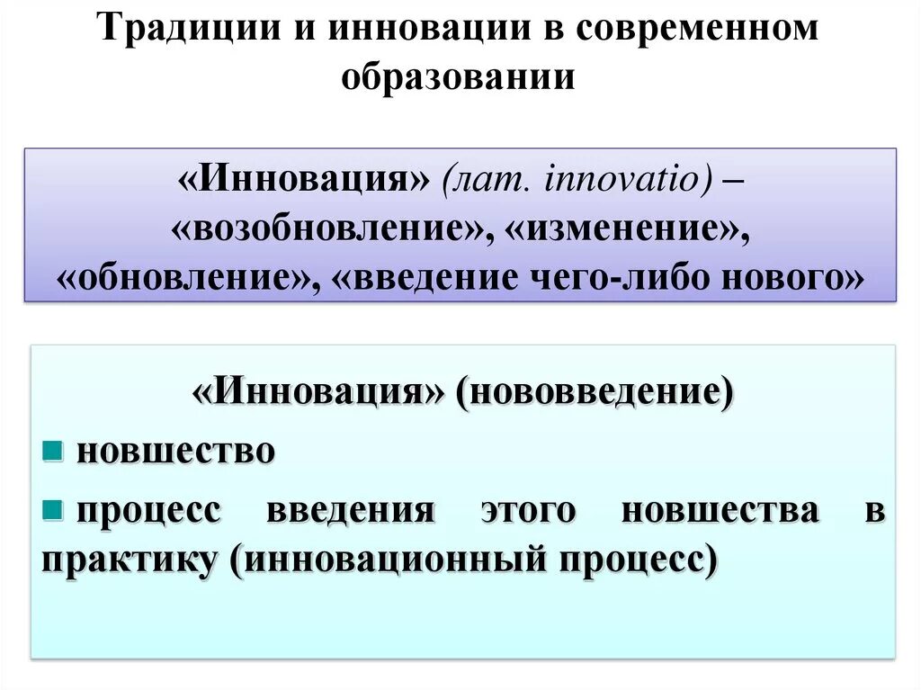 Современное образование традиции и инновации