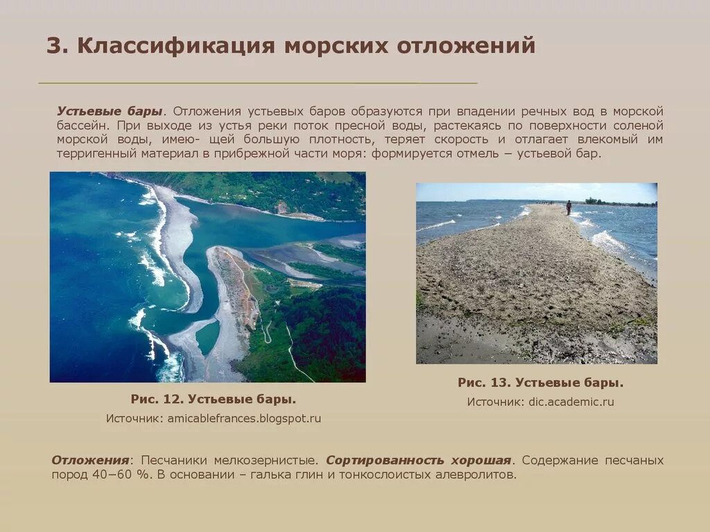 Образовавшаяся из речных наносов перед устьем