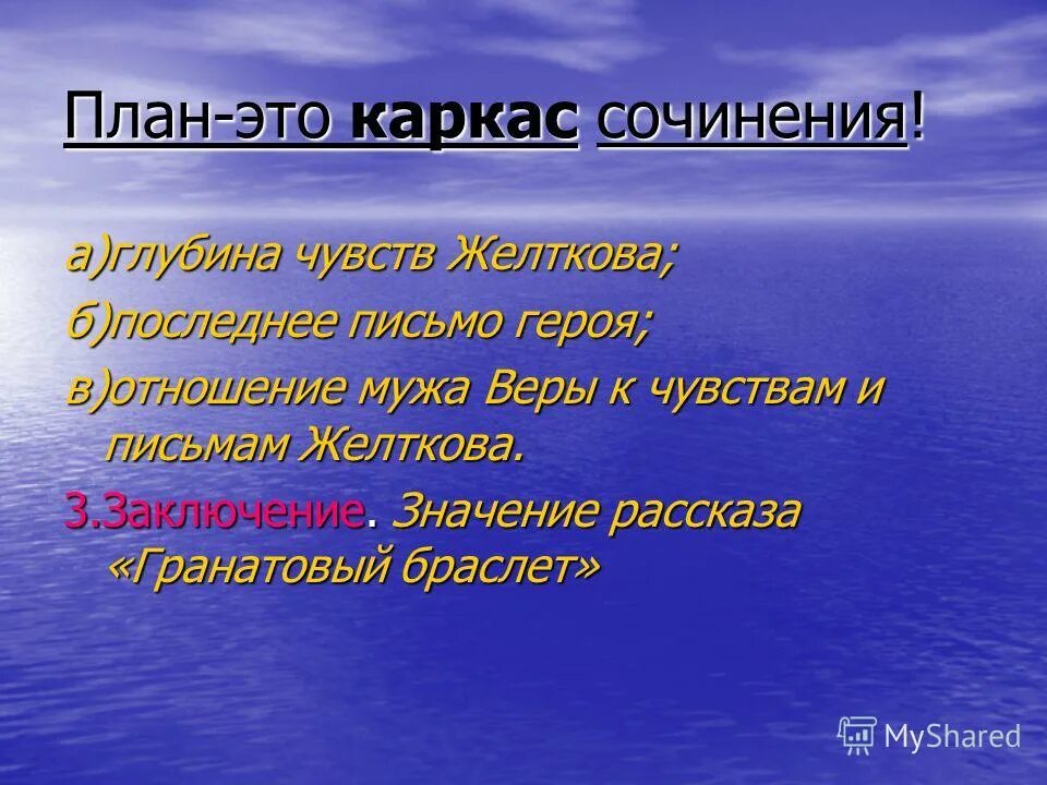 План по рассказу гранатовый браслет. "Глубина рассуждения".. План этапы любви Желткова. Каркас сочинения.