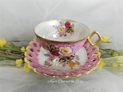 LM Royal Halsey Footed Teacup and Saucer Lusterware Very - Etsy Tea cups, Etsy, 